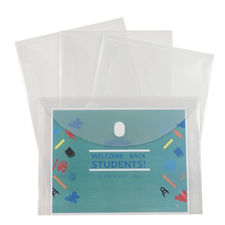 C-LINE PRODUCTS Reusable Poly Envelope, Side Load, Clear, 5PK Set of 5 PK, 25PK 35107-BX